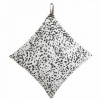Black and white spots cotton cushion