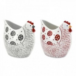 Hen ceramic vase painted by...
