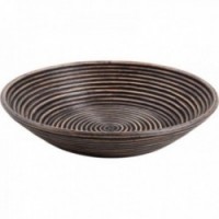 Przyciemniany rattan okrągły kosz