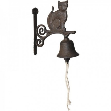 Cast iron cat wall bell