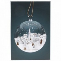 Aseta 2 suorakulmaista lahjapakkauksia joulukylässä