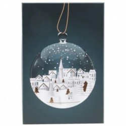 Zestaw 2 prostokątnych pudełek w wiosce świątecznej