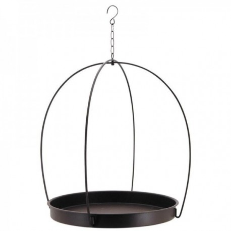 Hanging tray for plant holder in matt lacquered metal