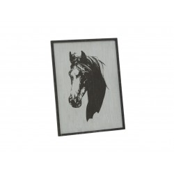 quadro de parede de madeira de cabeça de cavalo