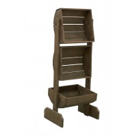 Półka Drewniany Wyświetlacz 3 Obrotowy Tłum / Sklep Wina Boutique Food Sportowy