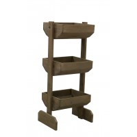 Hylly Puinen näyttö 3 Swivel Croble / Store Wine Boutique Ruoka Päivittäistavarakauppa