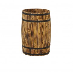Vitrine de barril de madeira Ø 43 cm