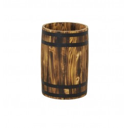 Vitrine de barril de madeira Ø 33 cm