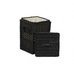 Pralnia z czarną wiklinową...