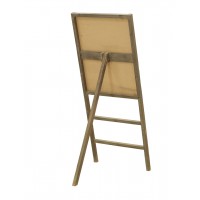 Mesa de restaurante de madera negro en trípode