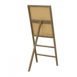 Taulukko Musta puinen ravintola-valikko jalustalla