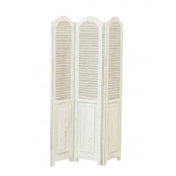 Ekran w białych drewnach i...