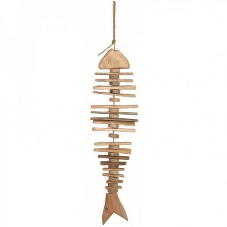 Wooden fish float to hang