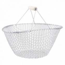 Silver metal basket with...