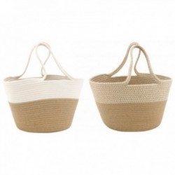 Baumwollseil und Jute-Baumwolltasche
