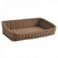 Corbeille d'étalage en rotin synthétique 45 x 31 x 6-10
