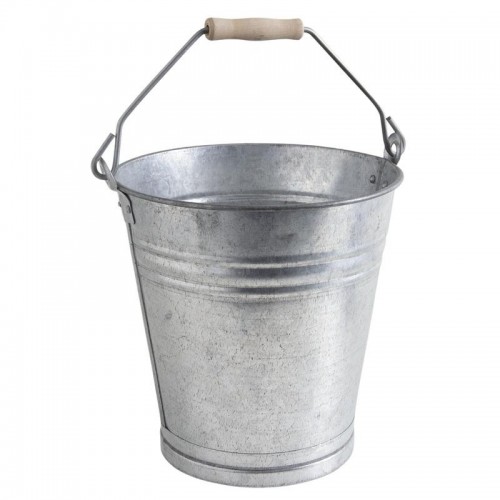 Balde de zinco de 12 litros com balde Anse Galvanized Metal Garden, casa e decoração