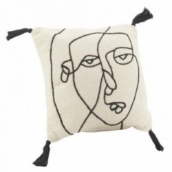 Face cotton cushion 45 x 45 cm