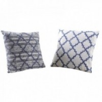 Cotton cushion with removable cover 50 x 50 cm