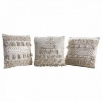 Cotton cushion with removable cover 45 x 45 cm