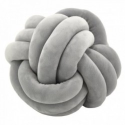 Cuscino in velluto grigio a forma di nodo