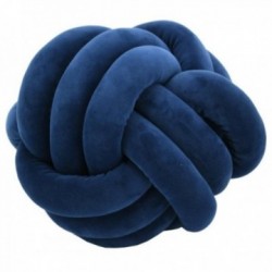 Coussin en velours bleu en forme de noeud