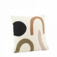 Abstract cotton cushion 45 x 45 cm