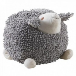Mouton Shaggy en coton gris 30cm
