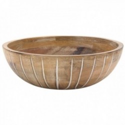 Saladeira redonda em madeira de mangueira ø 30 h 10 cm