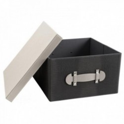 Caja plegable rectangular en poliuretano con tapa y asa