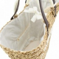 Sac Cabas En Jonc Bandoulières Madame