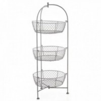 Składany wyświetlacz + 3 starzejące się koszyki metalowe