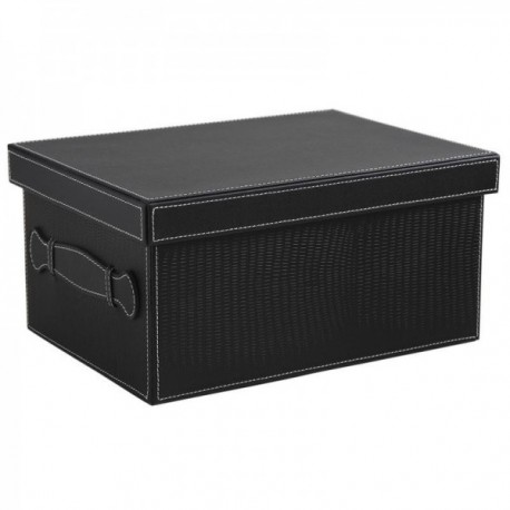 Black lizard polyurethane box with lid