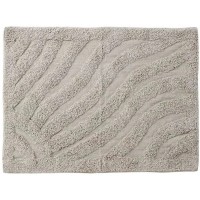 Tappetino da bagno in cotone, Tappetino doccia Moelleux, Tappetino da bagno grigio 80x50x0,5cm (Gris)