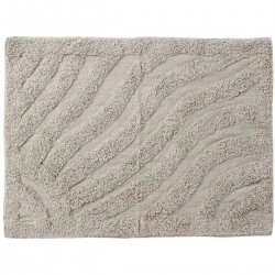 Baumwoll-Badematte, weiche Duschmatte, 80x50x5cm Grey Bath Teppichboden (grau)