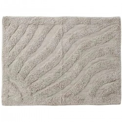 Cuna de baño de algodón, Mat de ducha Moelleux, Mat de baño de color gris 80x50x0,5cm (Gris)