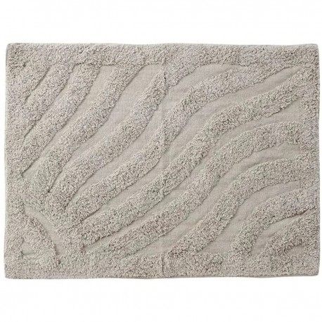 Esteira de banho de Coton, esteira de chuveiro Moelleux, esteira de banho cinza 80x50x0,5cm (Gris)