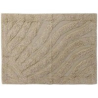 Tapete de banho de algodão, tapete fofo, bege casa de banho 80x50x0,5cm (bege)