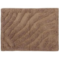Bomullsbadmatta, Fluffy Duschmatta, Beige Badrumsmattan, Grå, Brun 80x50x0,5cm (brun)