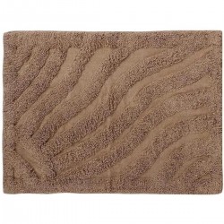 Estera de baño de algodón, estera de ducha mullida, alfombra de baño beige, gris, marrón 80x50x0,5cm (marrón)