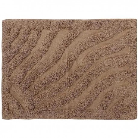 Bomullsbadmatta, Fluffy Duschmatta, Beige Badrumsmattan, Grå, Brun 80x50x0,5cm (brun)