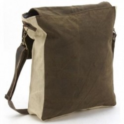 Deer cotton and leather messenger bag