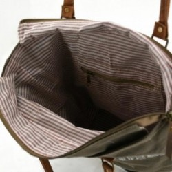 Sac à main en coton et peau de vache Madame