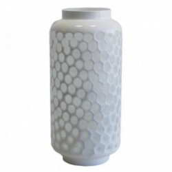 Vase aus weiß getöntem Glas