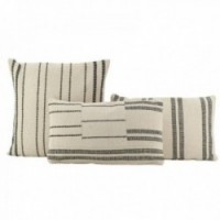 Set of 3 graphic cotton cushions