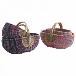 Set of 2 baskets in tinted...