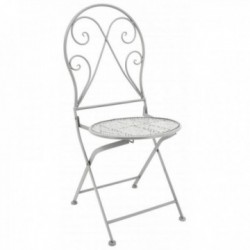 Folding metal garden chair