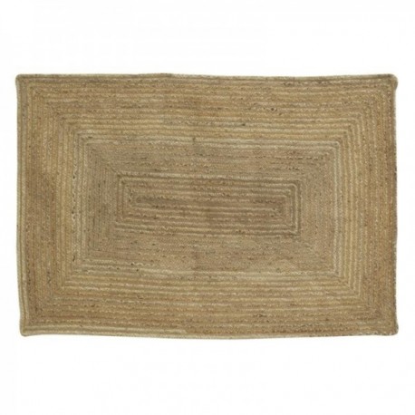 Rectangular rug in natural jute 120 x 180