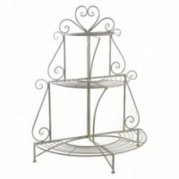 Półka na rośliny i doniczki na półksiężyc metalowy metal