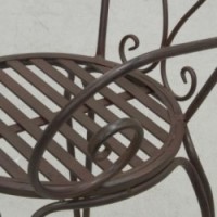 Poltrona da giardino in metallo marrone invecchiato